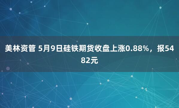 美林资管 5月9日硅铁期货收盘上涨0.88%，报5482元